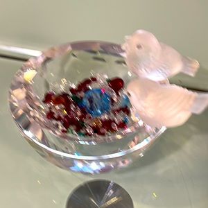 Vintage Swarovski Crystal Birds ( sweet couple)